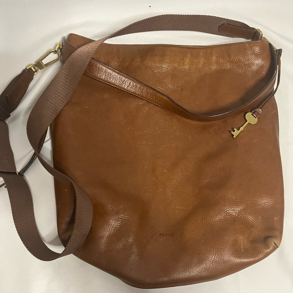 Fossil Maya Leather Large Handbag Brown